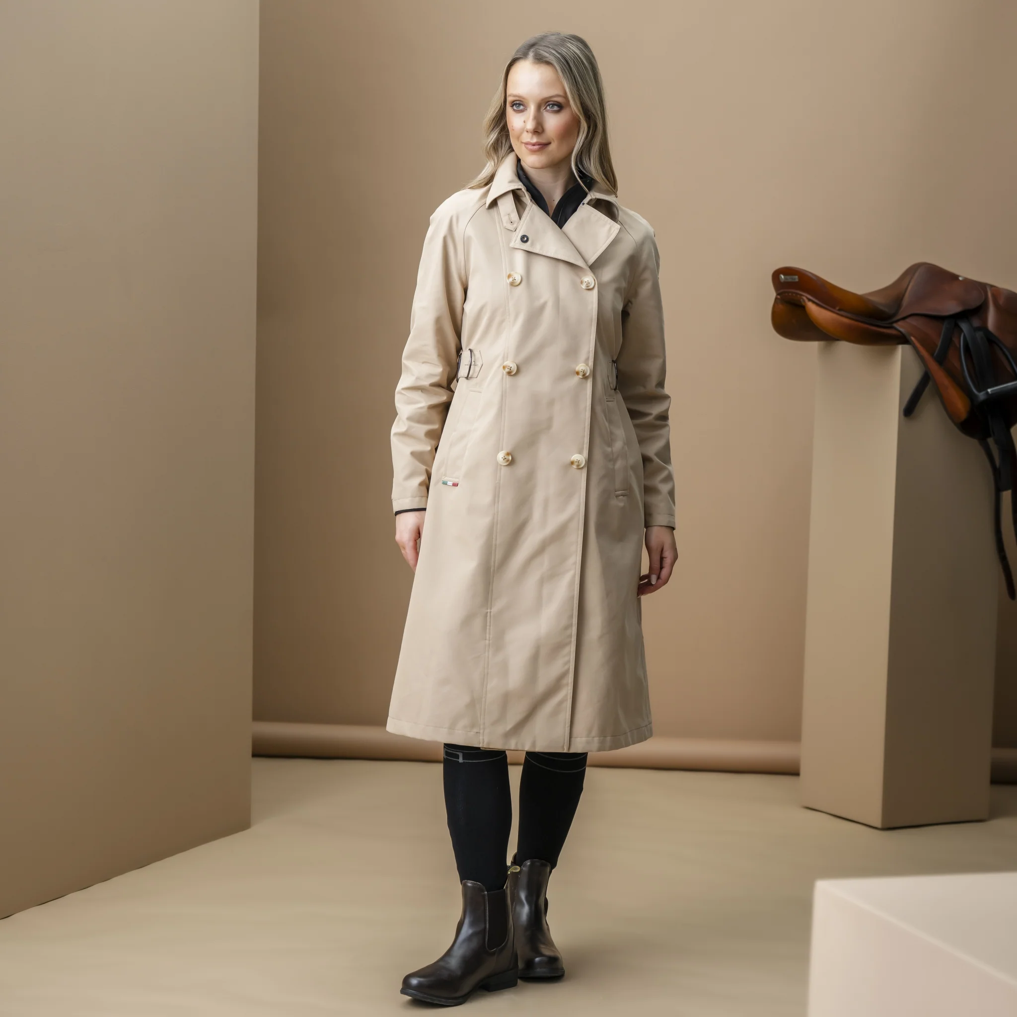 AA Ladies Isabella Riding Trench Coat - Image 2