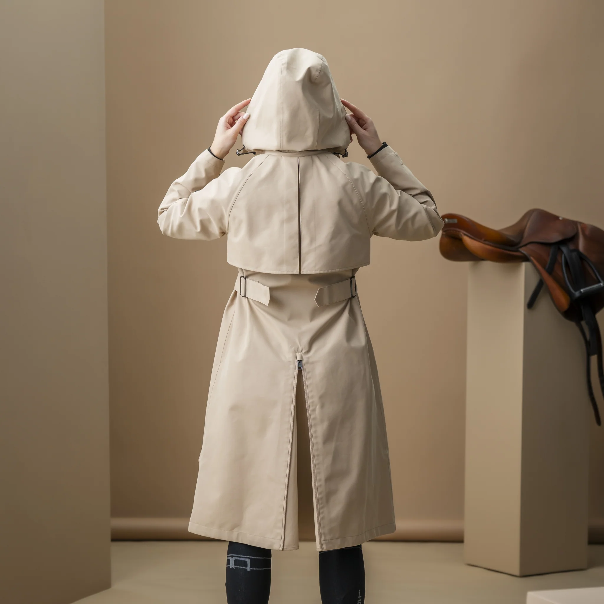 AA Ladies Isabella Riding Trench Coat - Image 6
