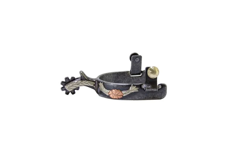 Aged Steel Flying Clover Spur