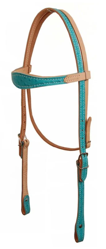 American Saddlery Scalloped Ostrich Headstall - Image 2