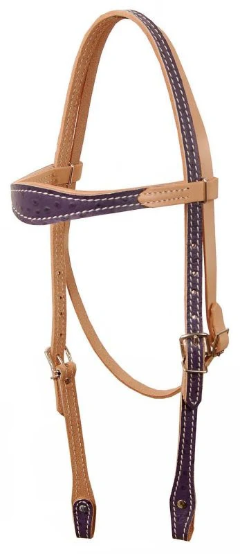 American Saddlery Scalloped Ostrich Headstall - Image 3