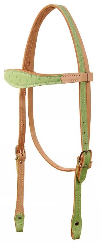 American Saddlery Scalloped Ostrich Headstall - Image 4