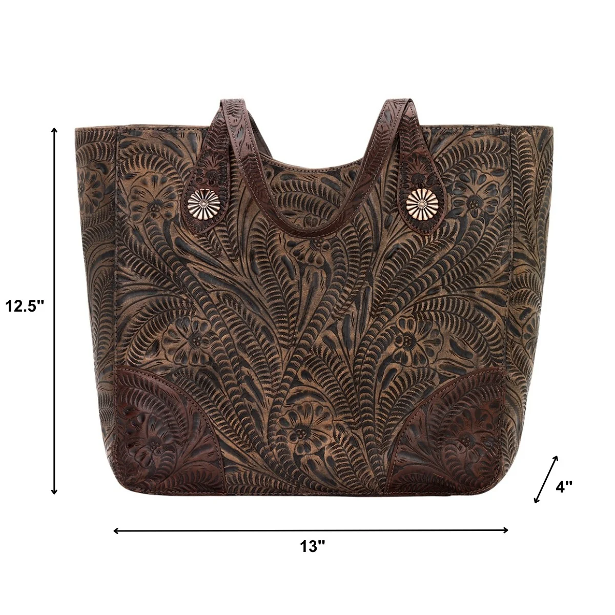 American West Annie's Secret Collection Large Zip Top Tote with Conceal Carry Pocket on Back - Image 14