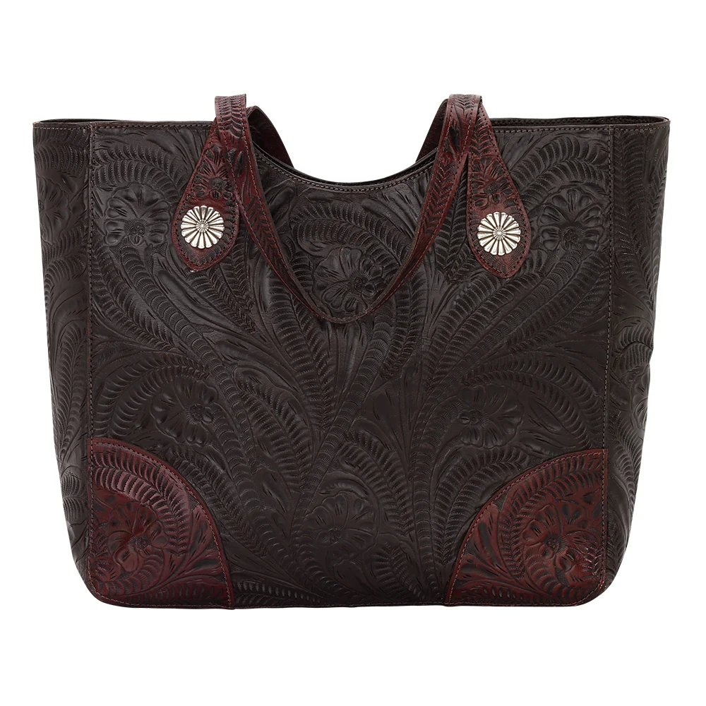 American West Annie's Secret Collection Large Zip Top Tote with Conceal Carry Pocket on Back - Image 2
