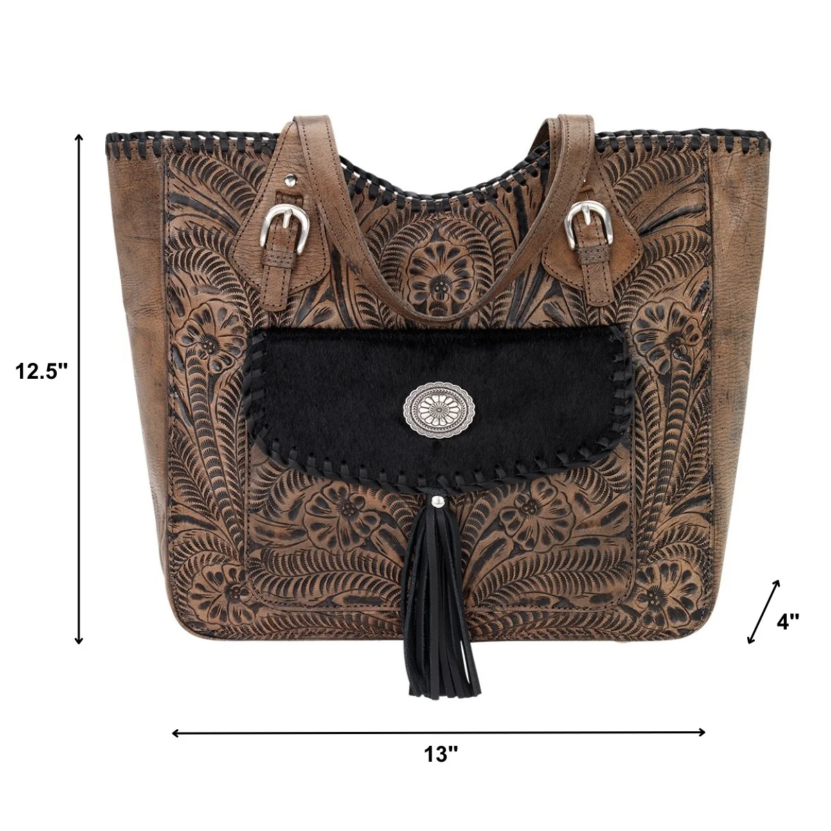 American West Annie's Secret Collection Large Zip Top Tote with Conceal Carry Pocket on Back - Image 10
