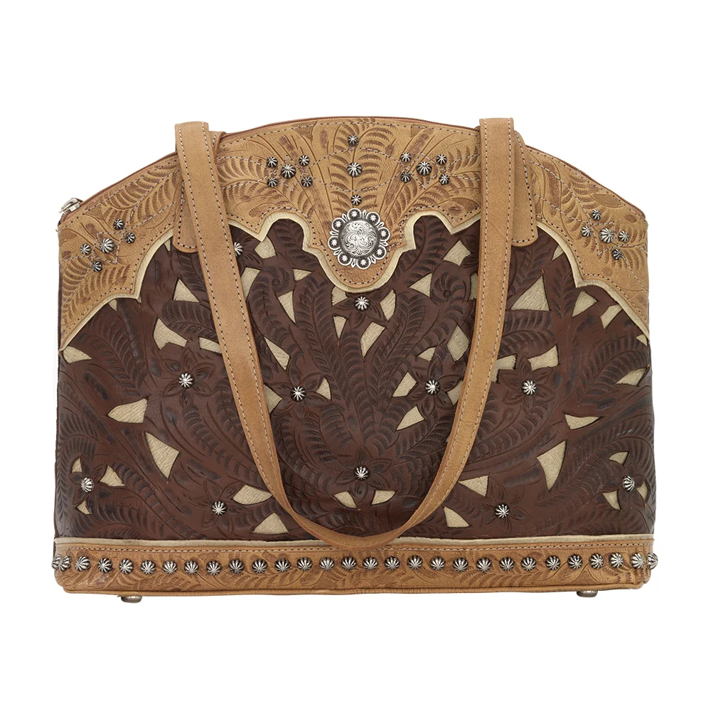 American West Annie's Secret Collection Zip Top Half Moon Tote with Conceal Carry Pocket on Back - Image 2