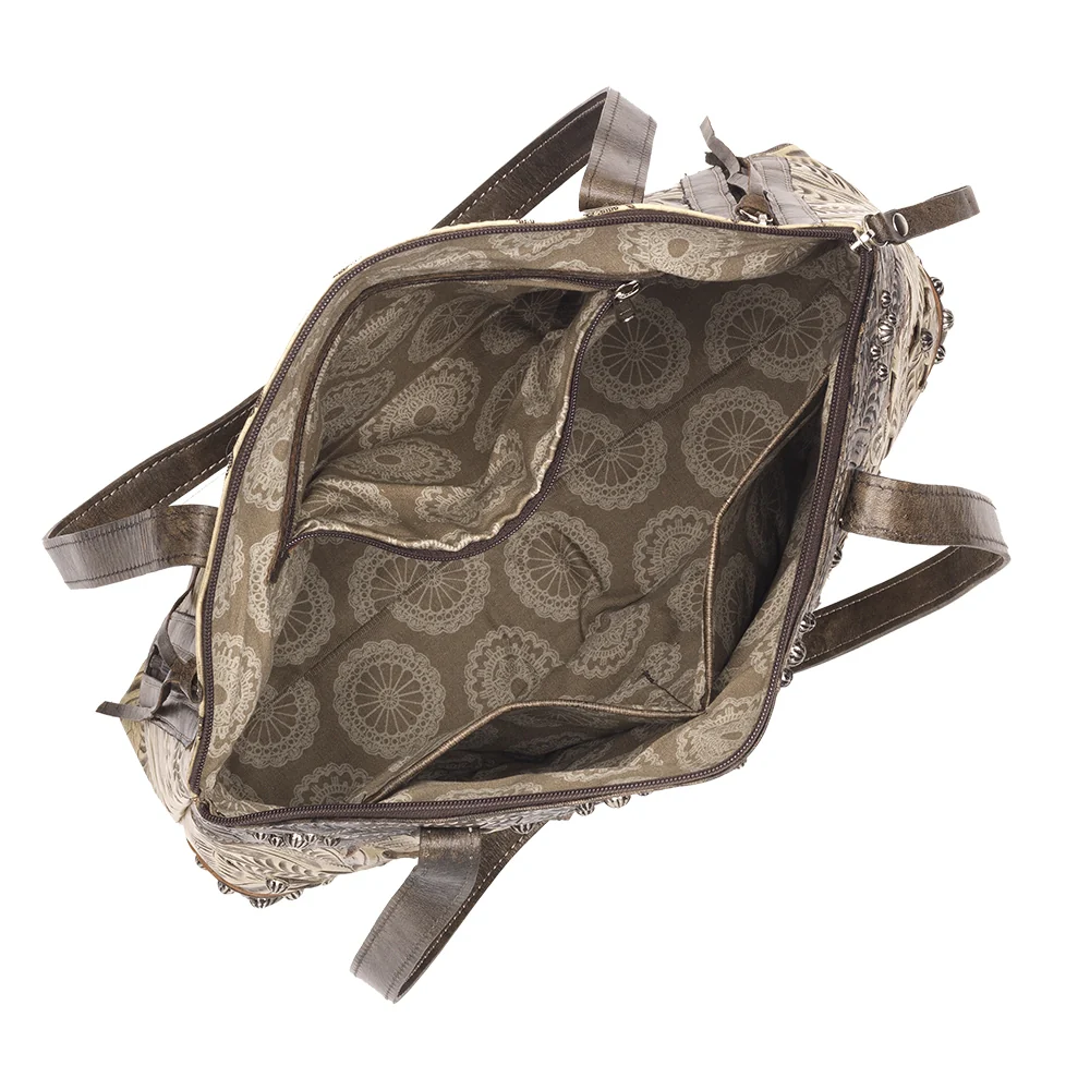 American West Annie's Secret Collection Zip Top Half Moon Tote with Conceal Carry Pocket on Back - Image 20