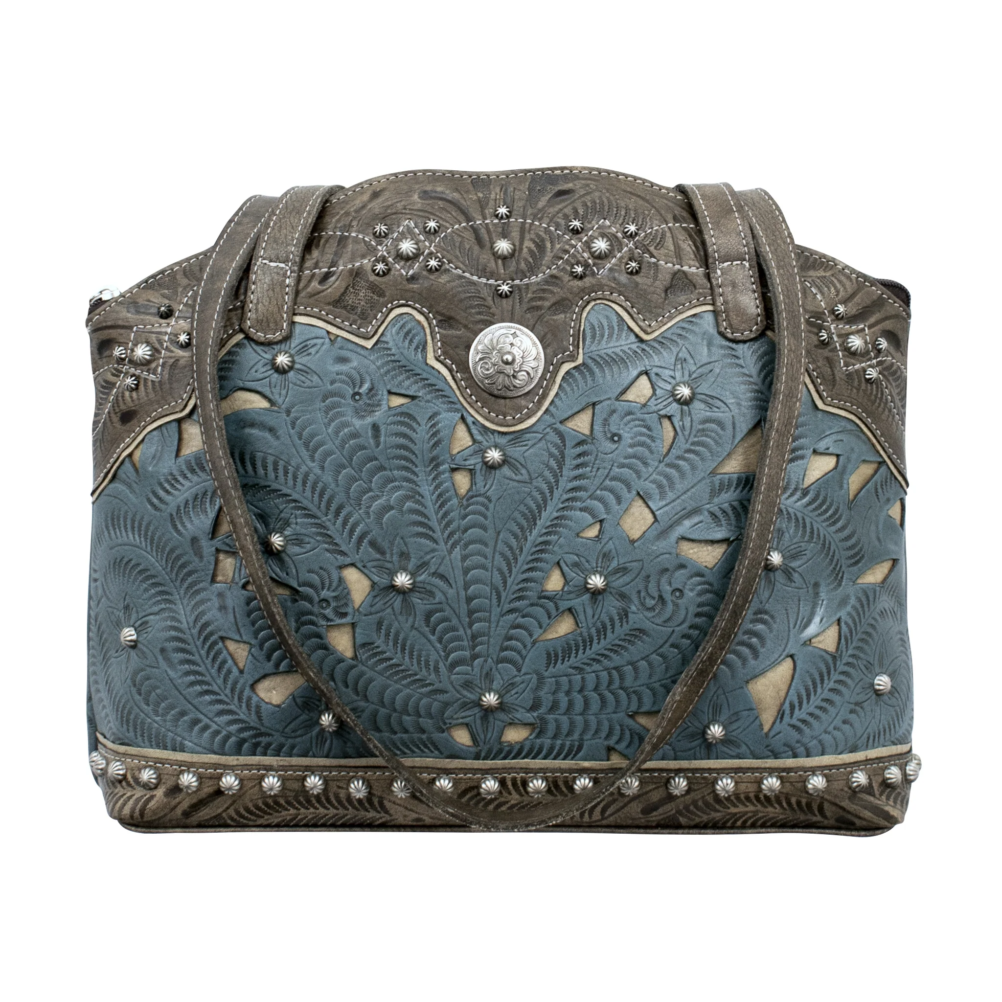 American West Annie's Secret Collection Zip Top Half Moon Tote with Conceal Carry Pocket on Back - Image 3
