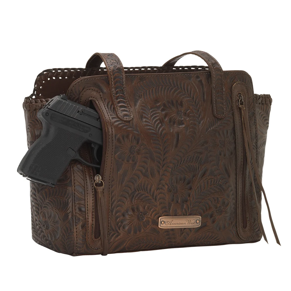American West Annie's Secret Collection Zip Top Tote with Conceal Carry Pocket on Back - Image 22