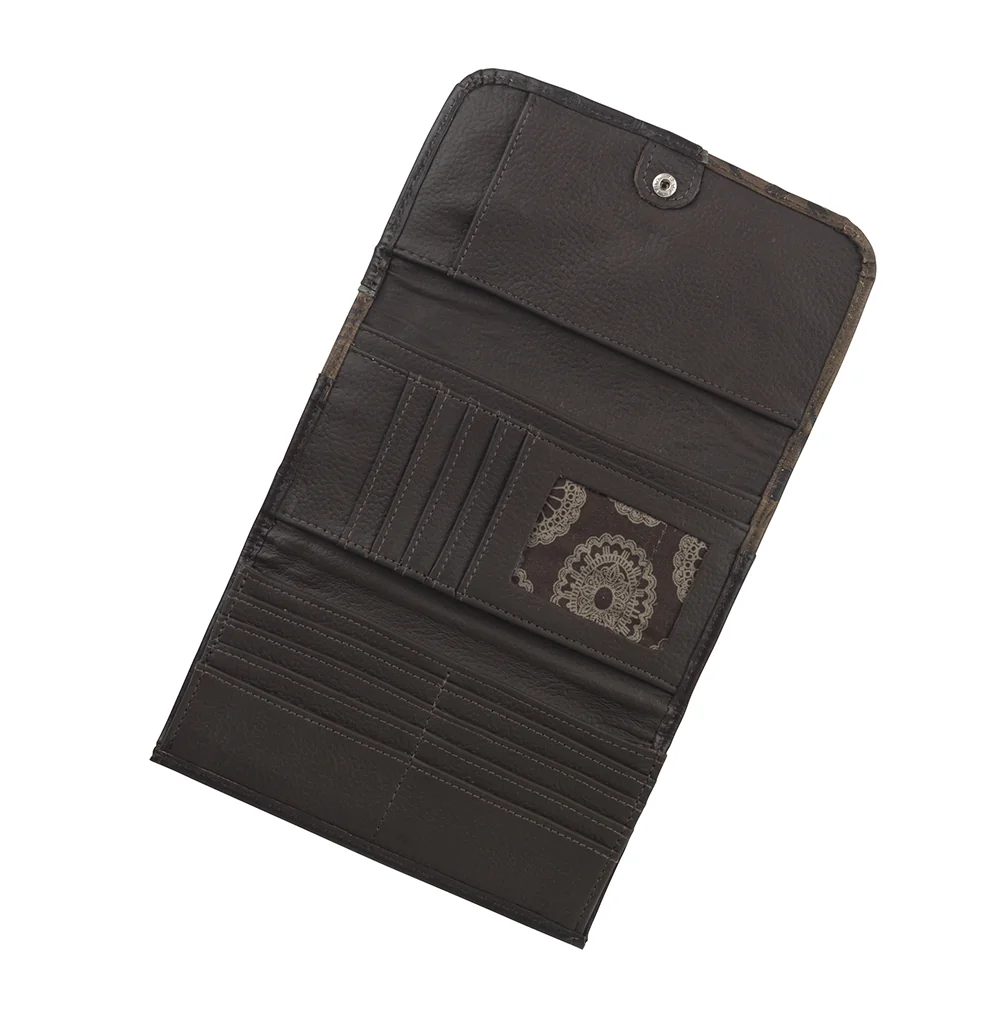 American West Annie's Secret Ladies Tri-Fold Wallet - Image 5