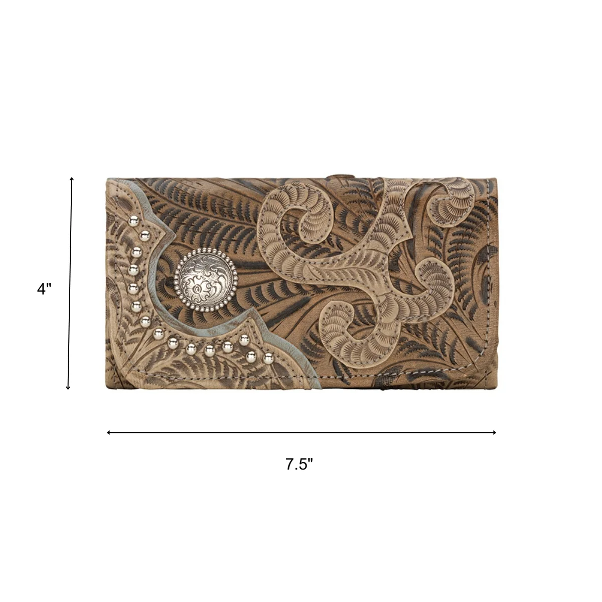 American West Annie's Secret Ladies Tri-Fold Wallet - Image 9