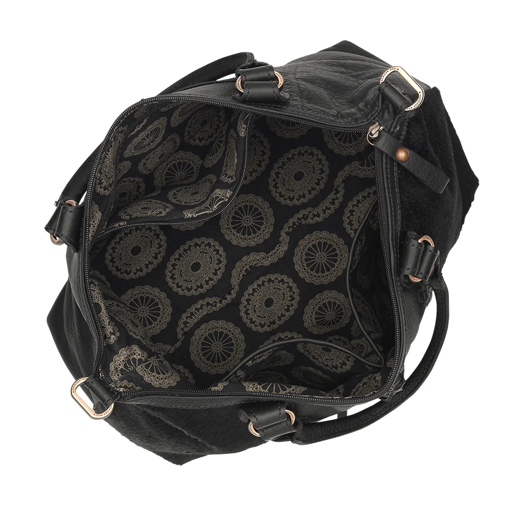 American West Cow Town Large Zip Top Convertible Satchel with Conceal Carry Pocket on Back - Image 5