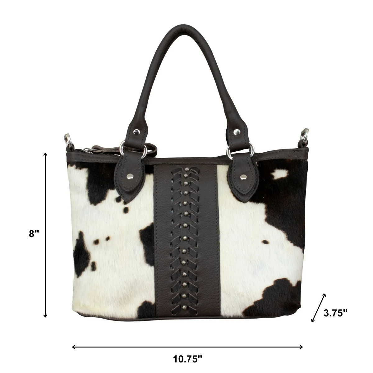 American West Cow Town Small Zip Top Convertible Satchel with Conceal Carry Pocket on Back - Image 12