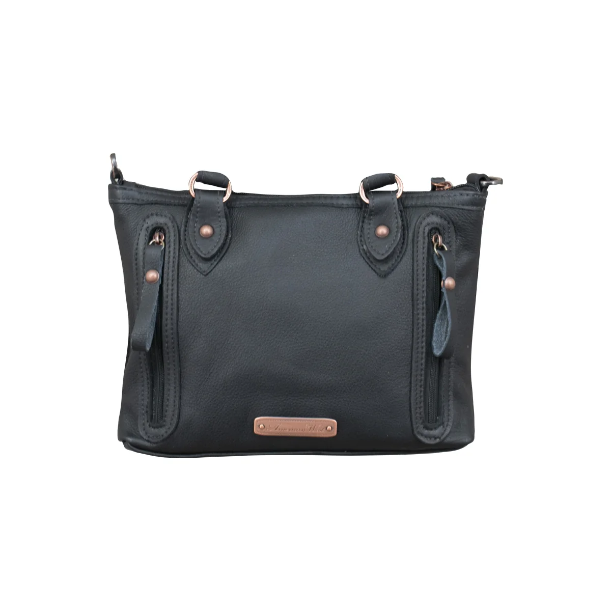 American West Cow Town Small Zip Top Convertible Satchel with Conceal Carry Pocket on Back - Image 5