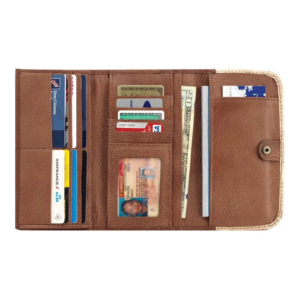 American West Cowtown Hair-On Ladies Tri-Fold Wallet - Image 4