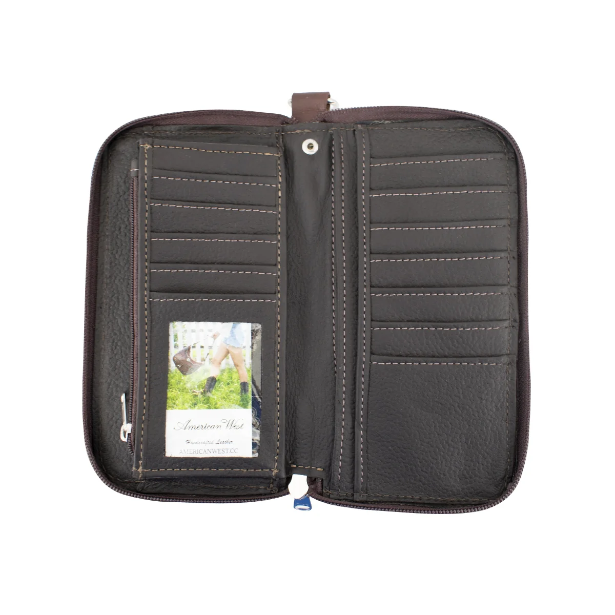 American West Cowtown Zip-Around Wallet - Image 5