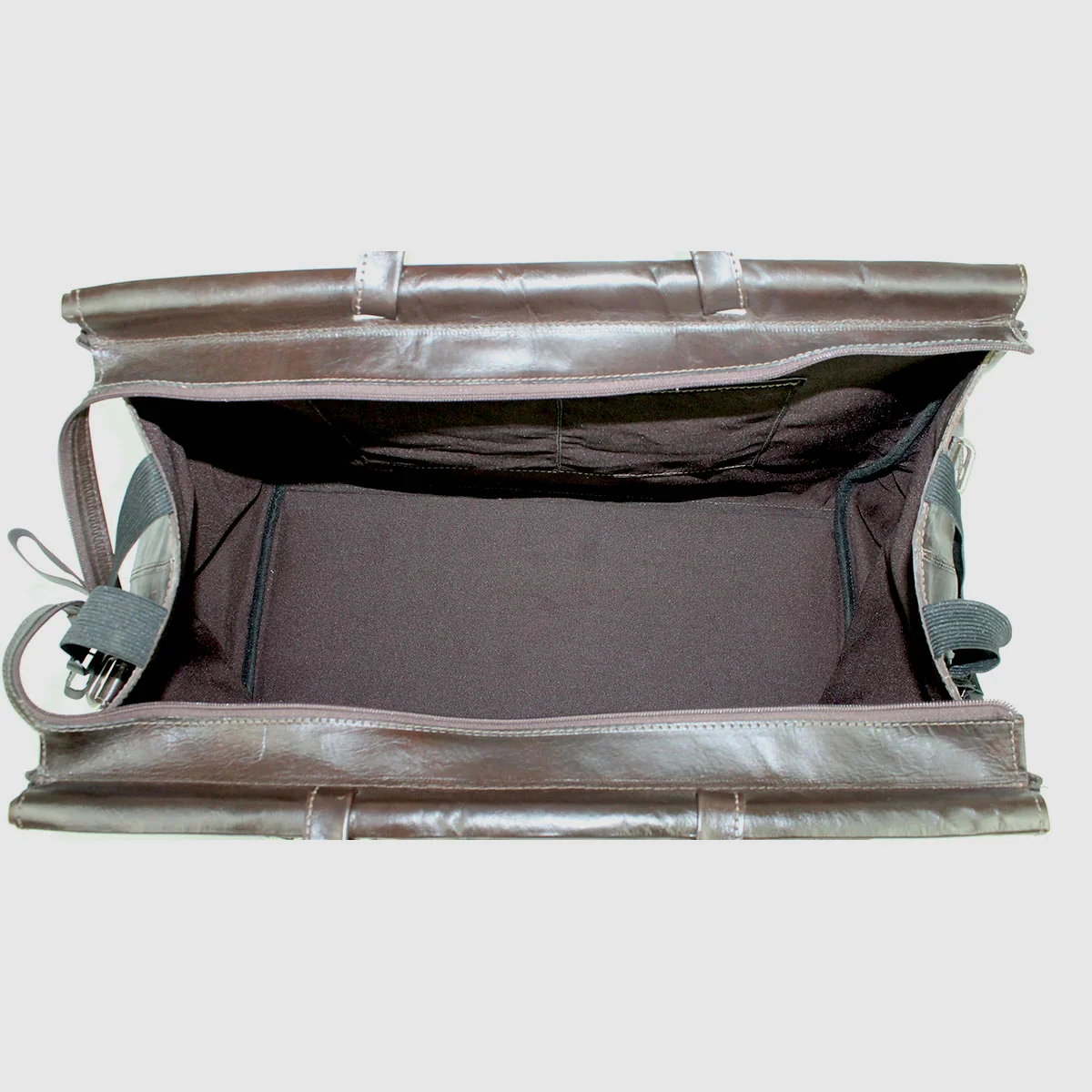 American West Cowtown Zip-Top Duffel Bag with Hair-On Hide - Image 6