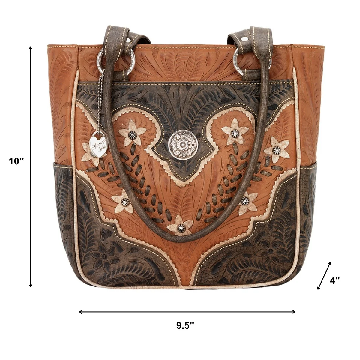 American West Desert Wildflower Zip Top Bucket Tote - Image 5