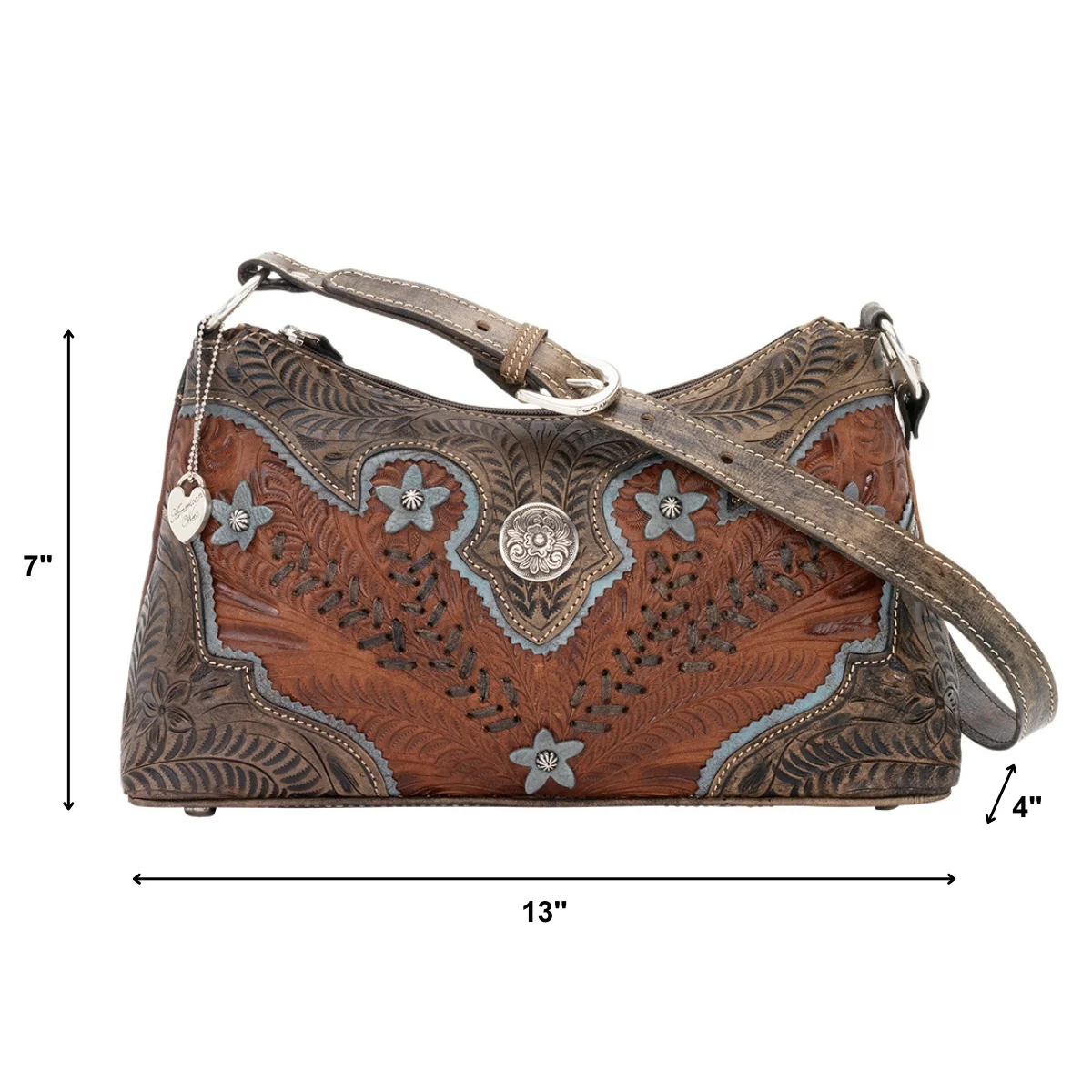 American West Desert Wildflower Zip Top Shoulder Bag - Image 12