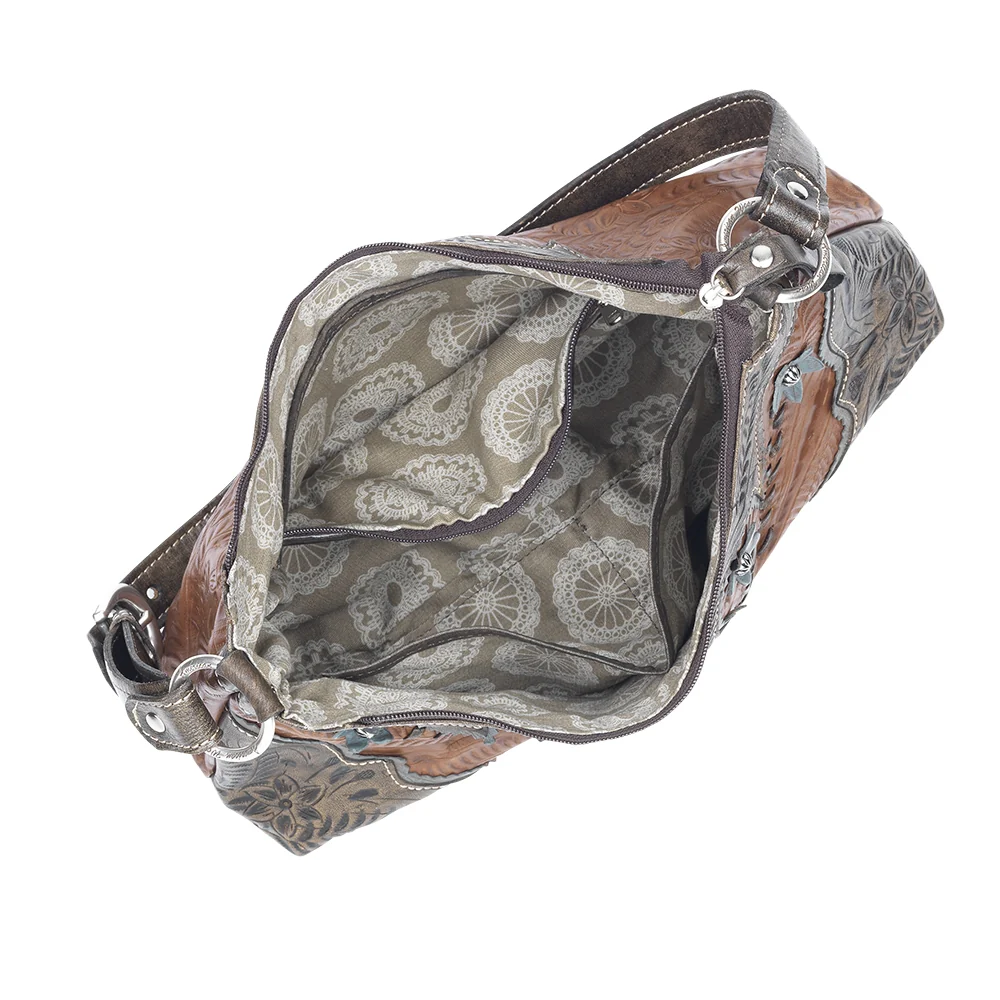 American West Desert Wildflower Zip Top Shoulder Bag - Image 5