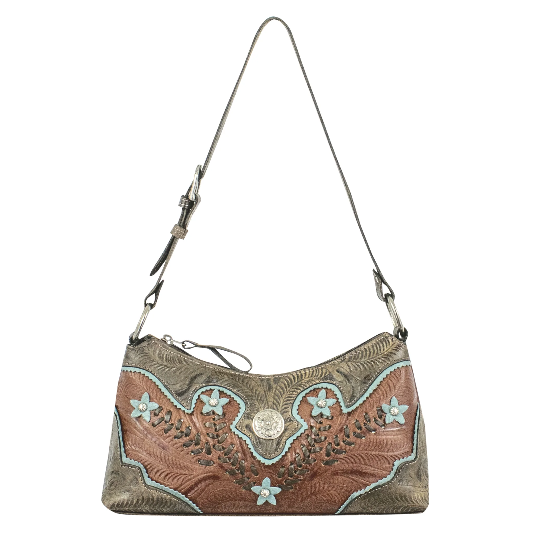 American West Desert Wildflower Zip Top Shoulder Bag - Image 8