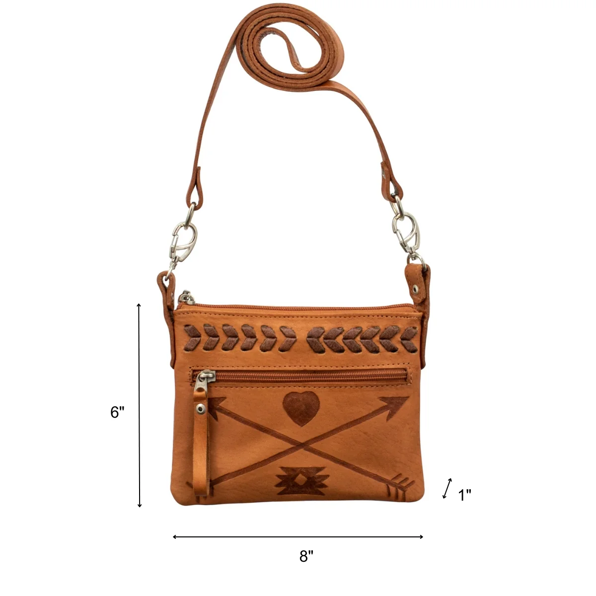 American West Freindship Arrows Crossbody/Hip Bag with Detachable Stap - Image 4