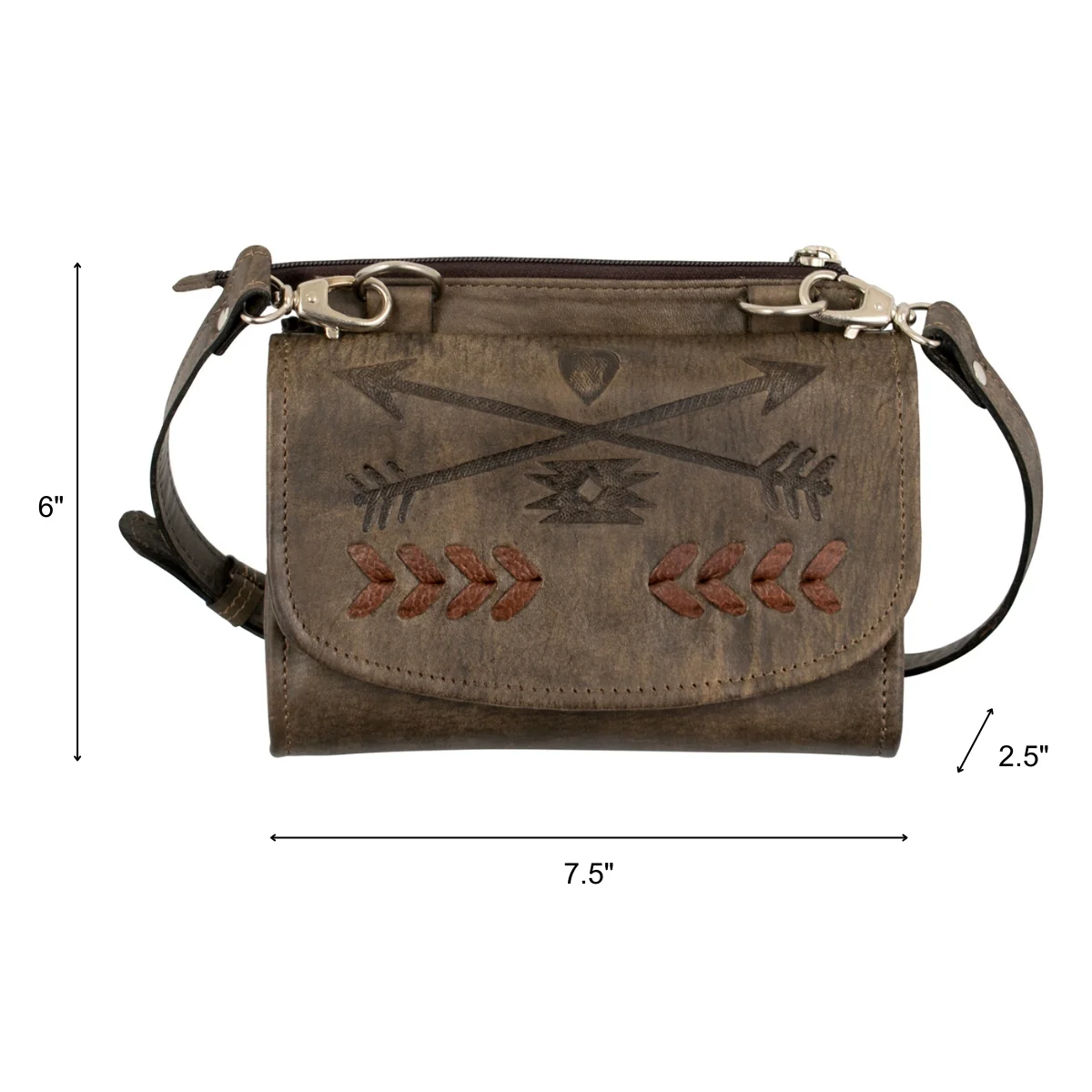 American West Friendship Arrows Small Crossbody Bag/Wallet - Image 7