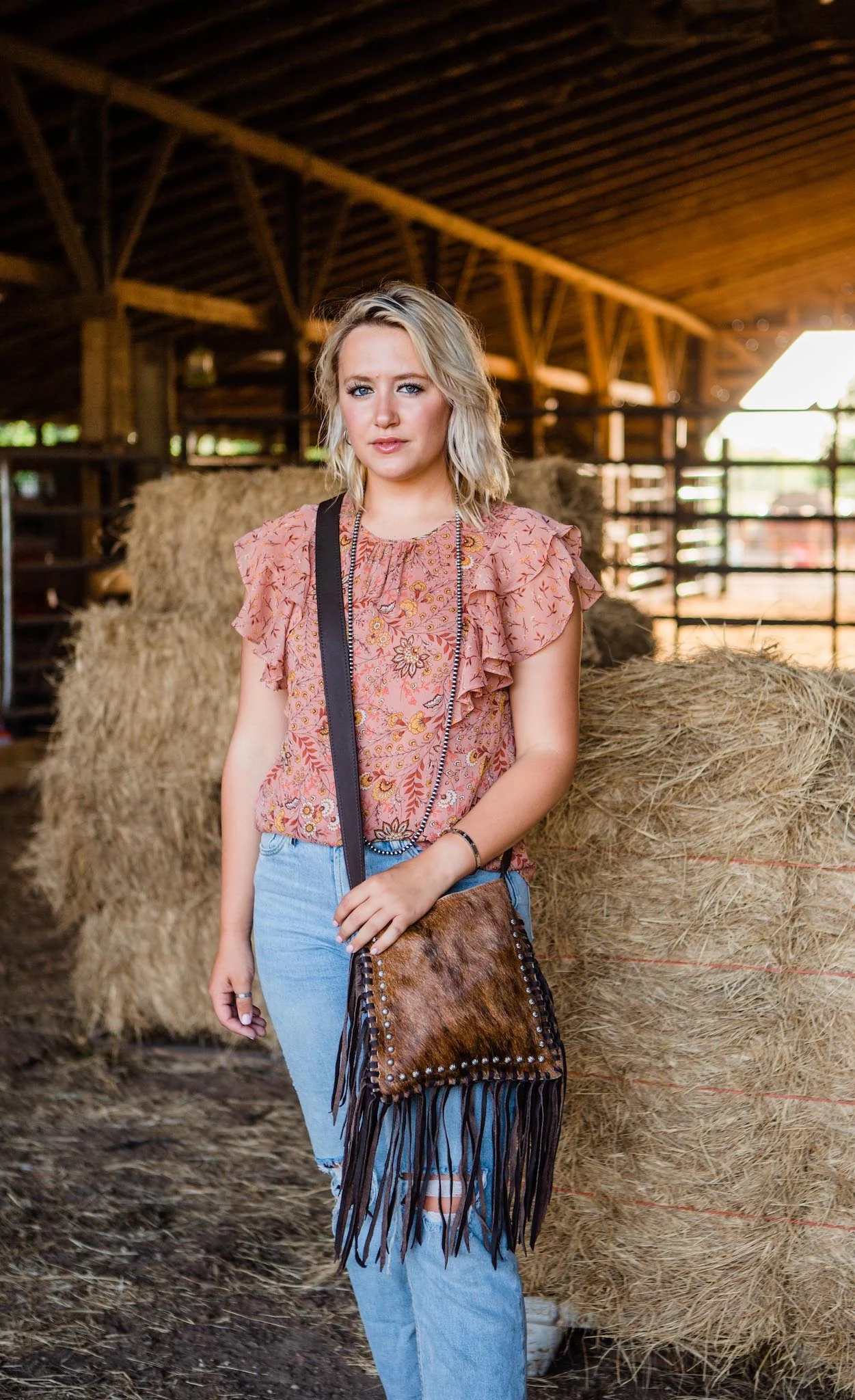 American West Fringed Cowgirl Crossbody with Fringe - Image 13