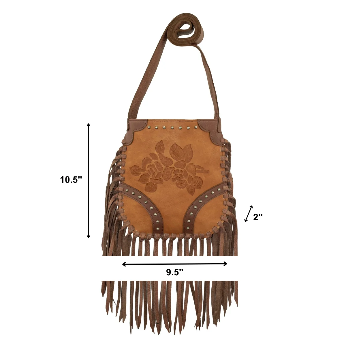 American West Fringed Cowgirl Crossbody with Fringe - Image 4