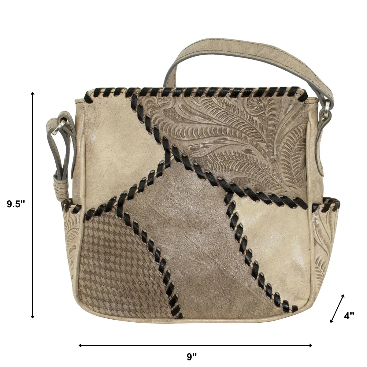 American West Gypsy Patch Zip-Top All Access Crossbody Bag - Image 5