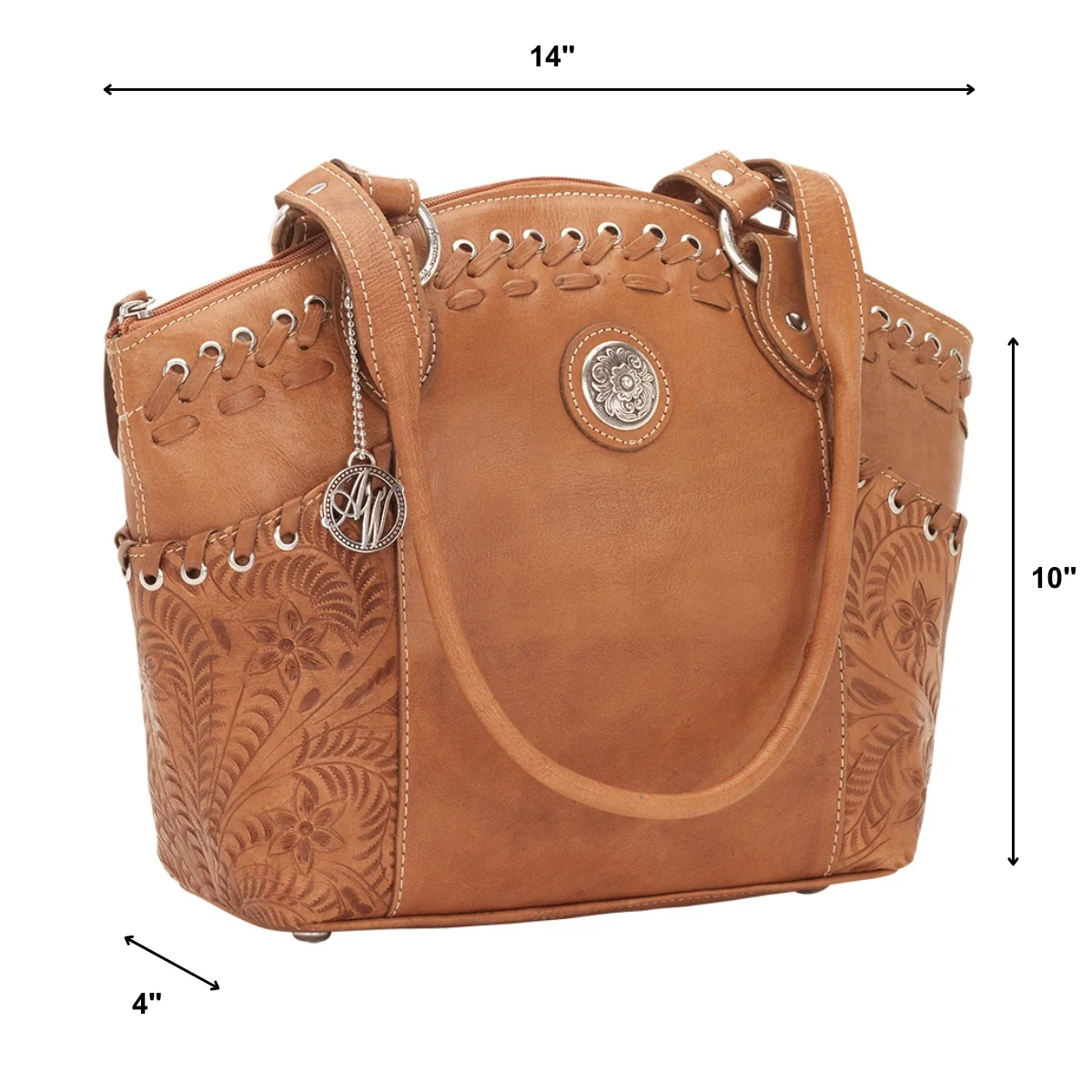 American West Harvest Moon Zip Top Bucket Tote - Image 3