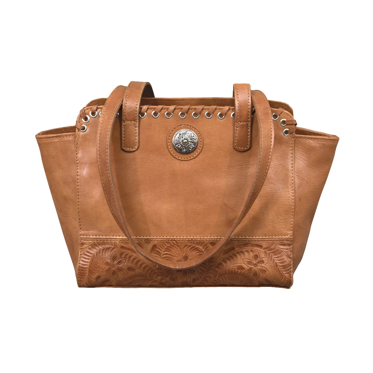 American West Harvest Moon Zip Top Tote with Conceal Carry Pocket on Back