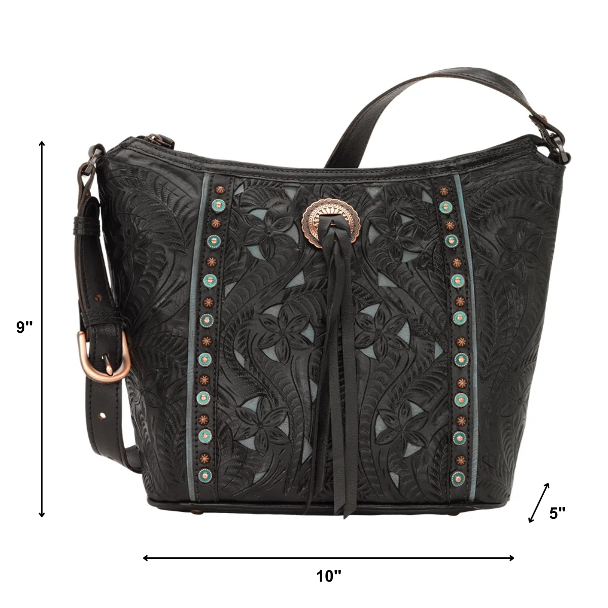 American West Hill Country Zip Top Bucket Tote - Image 12
