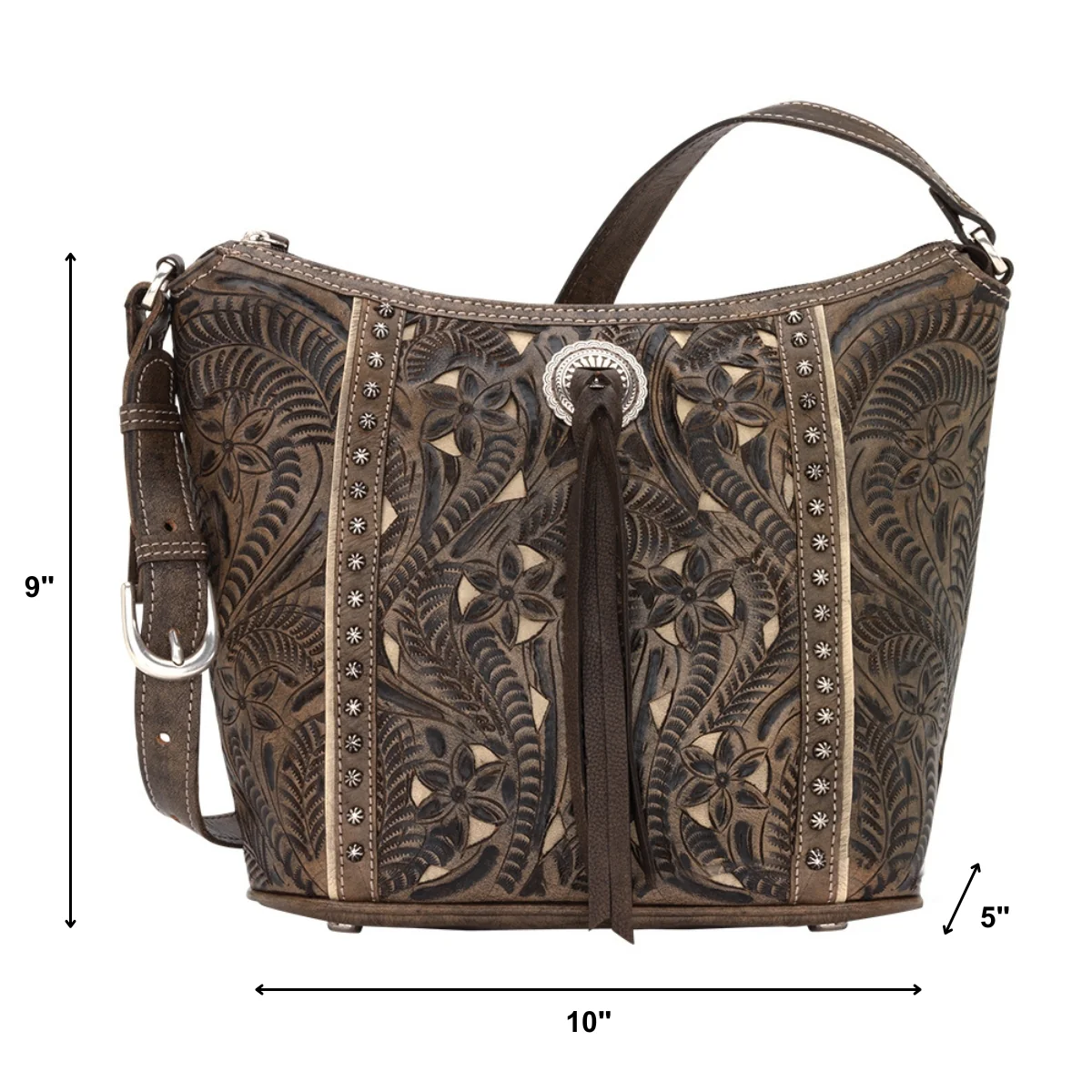 American West Hill Country Zip Top Bucket Tote - Image 17