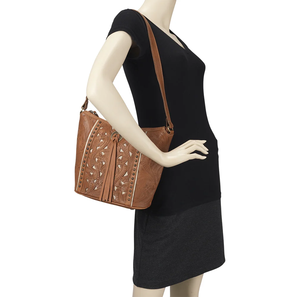American West Hill Country Zip Top Bucket Tote - Image 6