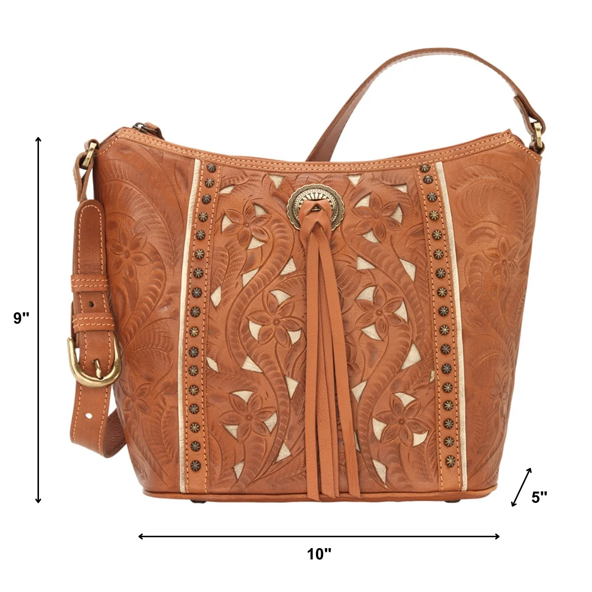 American West Hill Country Zip Top Bucket Tote - Image 7