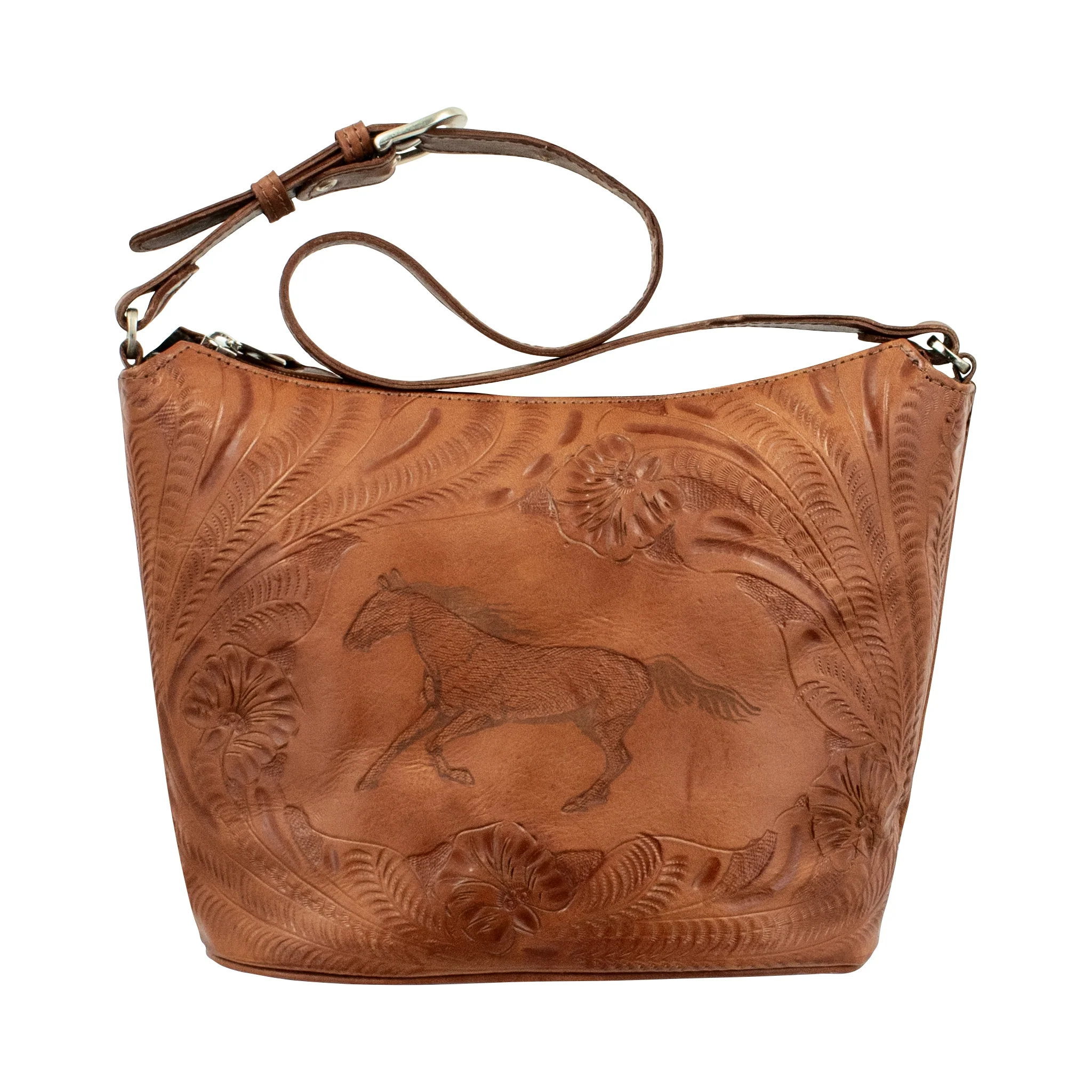 American West Hitchin' Post Zip Top Bucket Tote - Image 3