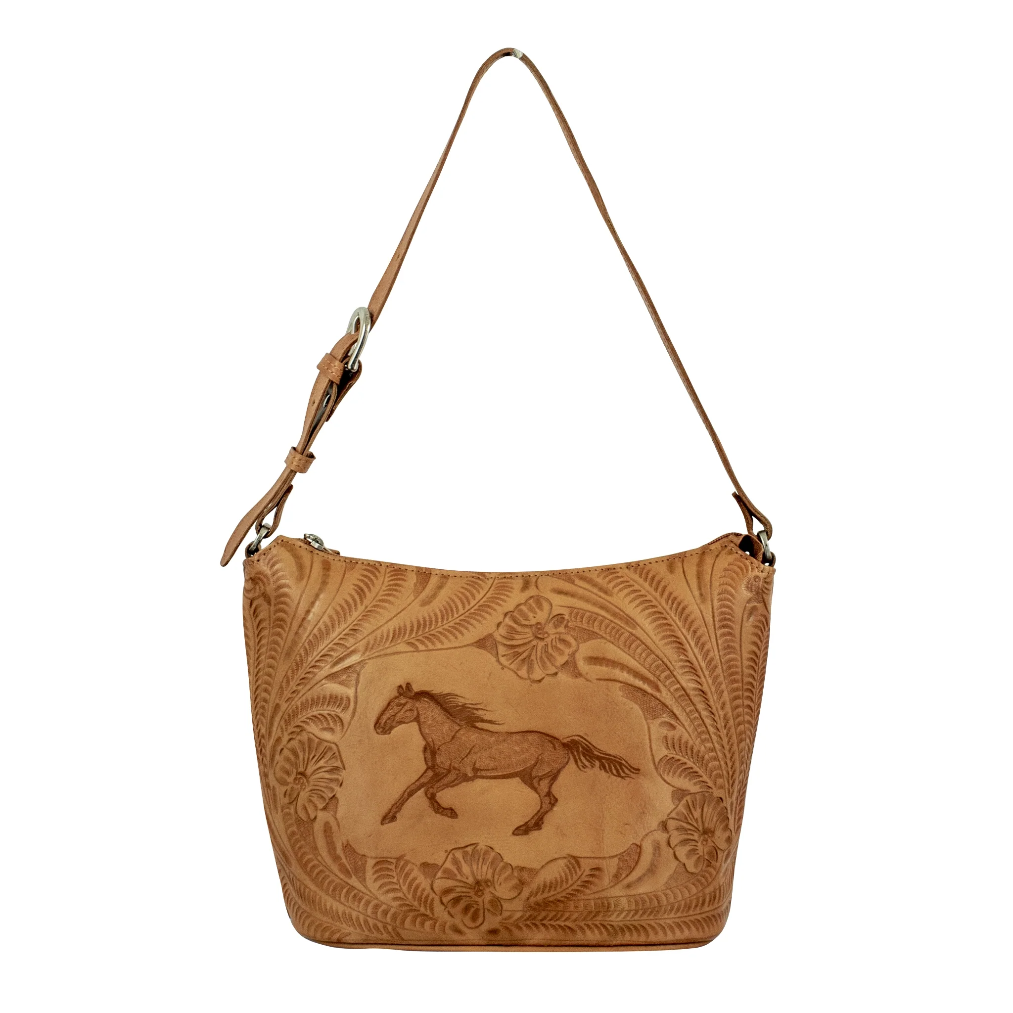 American West Hitchin' Post Zip Top Bucket Tote - Image 4
