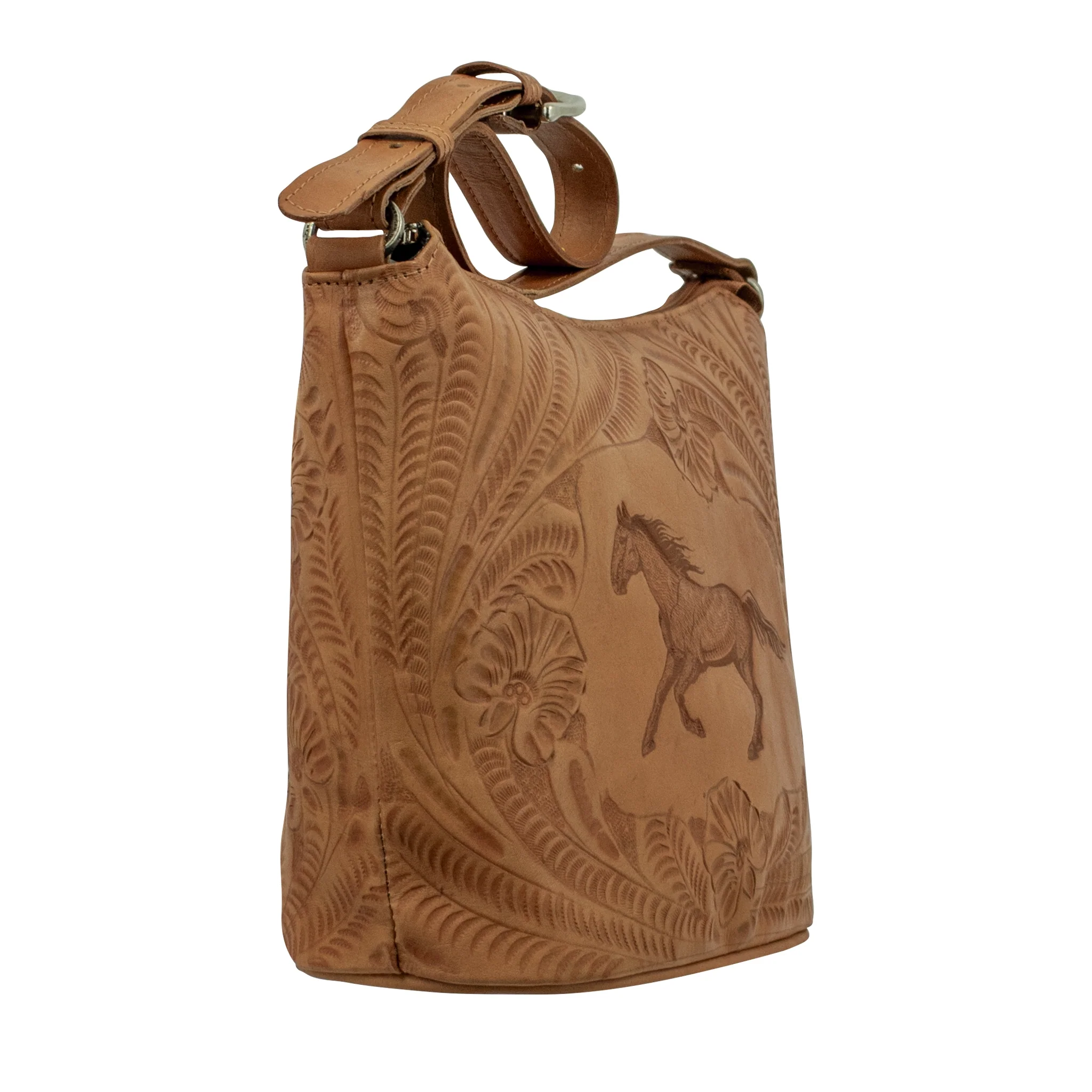 American West Hitchin' Post Zip Top Bucket Tote - Image 5