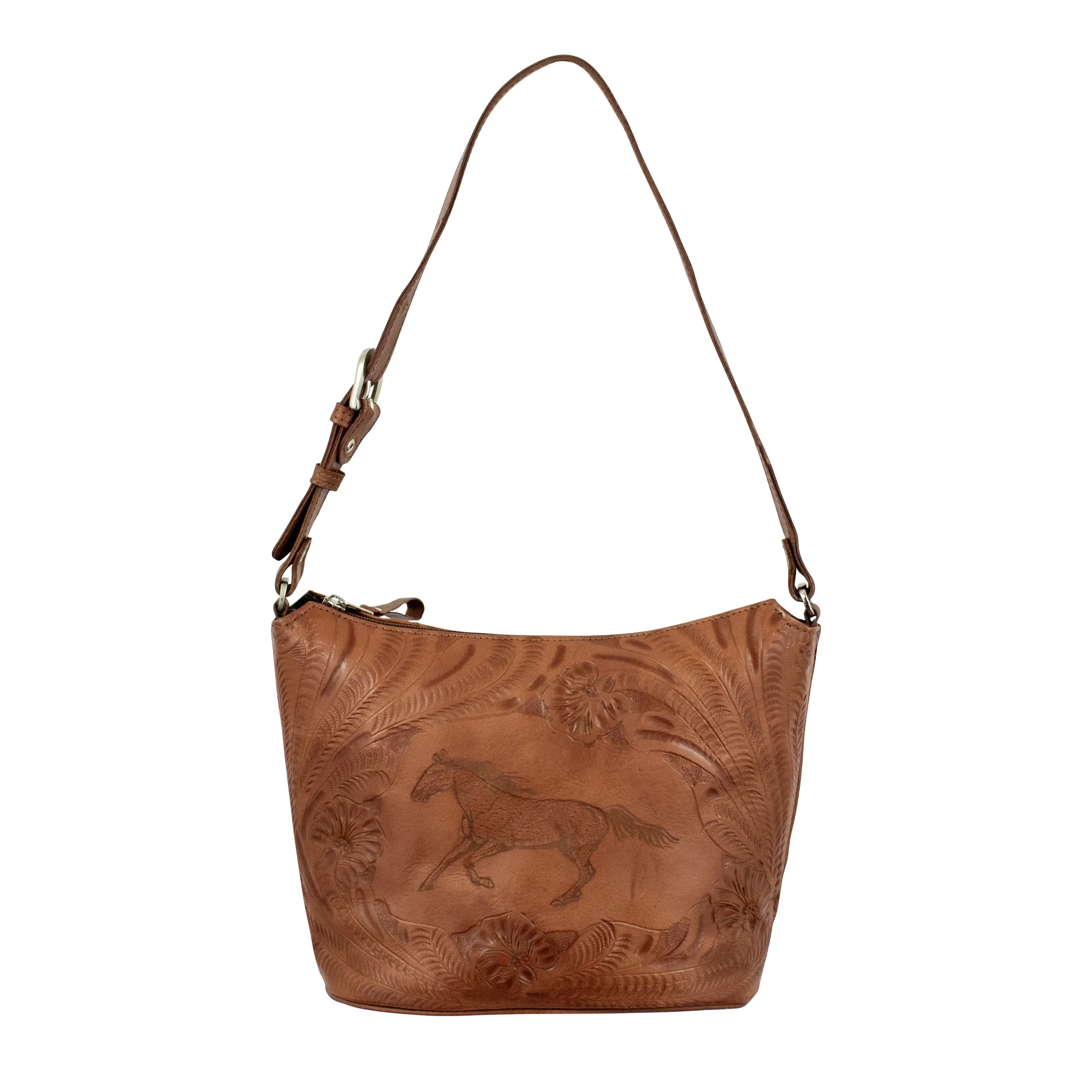 American West Hitchin' Post Zip Top Bucket Tote - Image 6