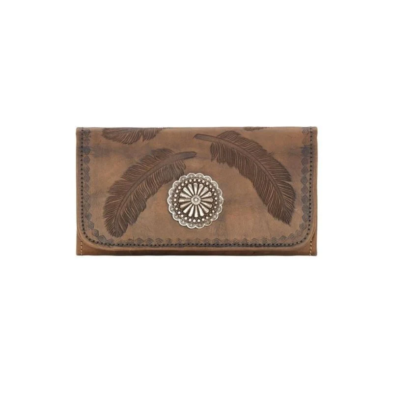 American West Ladies Sacred Bird Tri-Fold Wallet