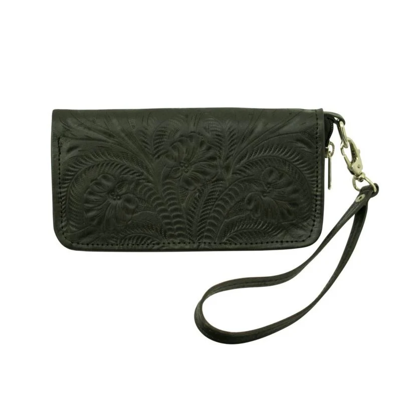 American West Ladies Zip-Around Wallet with Wrist Strap - Image 2