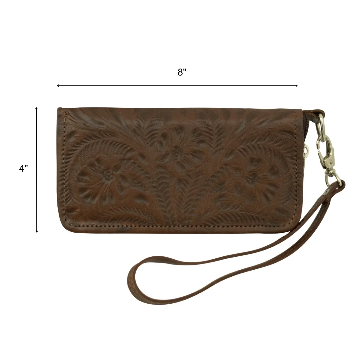 American West Ladies Zip-Around Wallet with Wrist Strap - Image 29