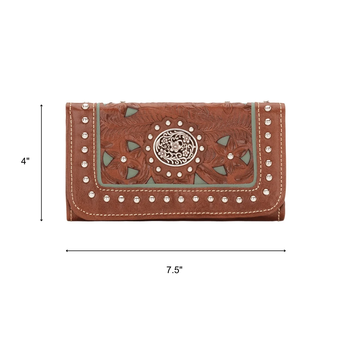 American West Lady Lace Tri-Fold Wallet - Image 5