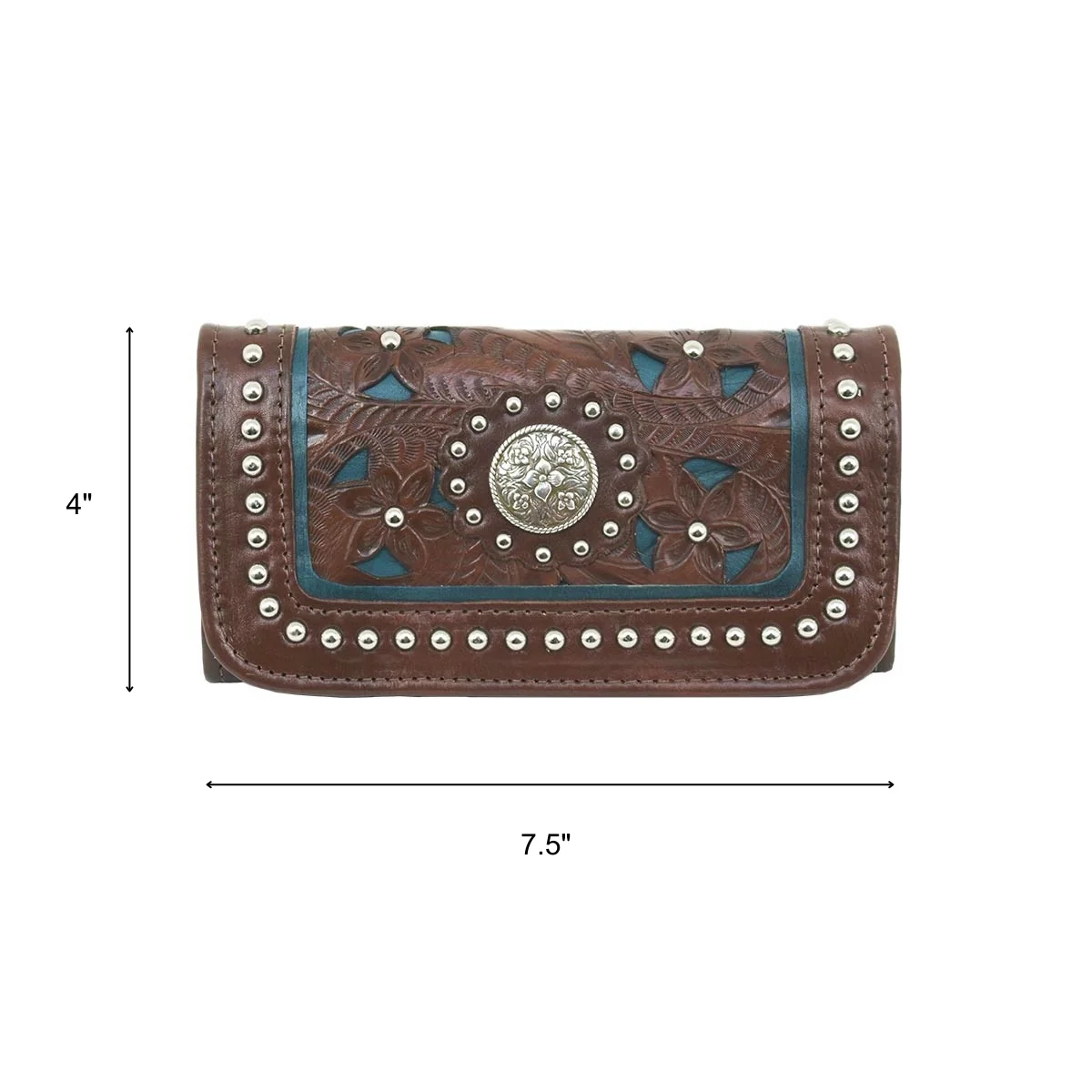 American West Lady Lace Tri-Fold Wallet - Image 8