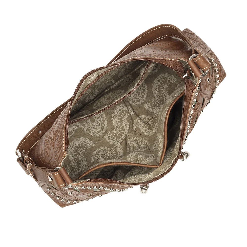 American West Lady Lace Zip Top Shoulder Bag - Image 4