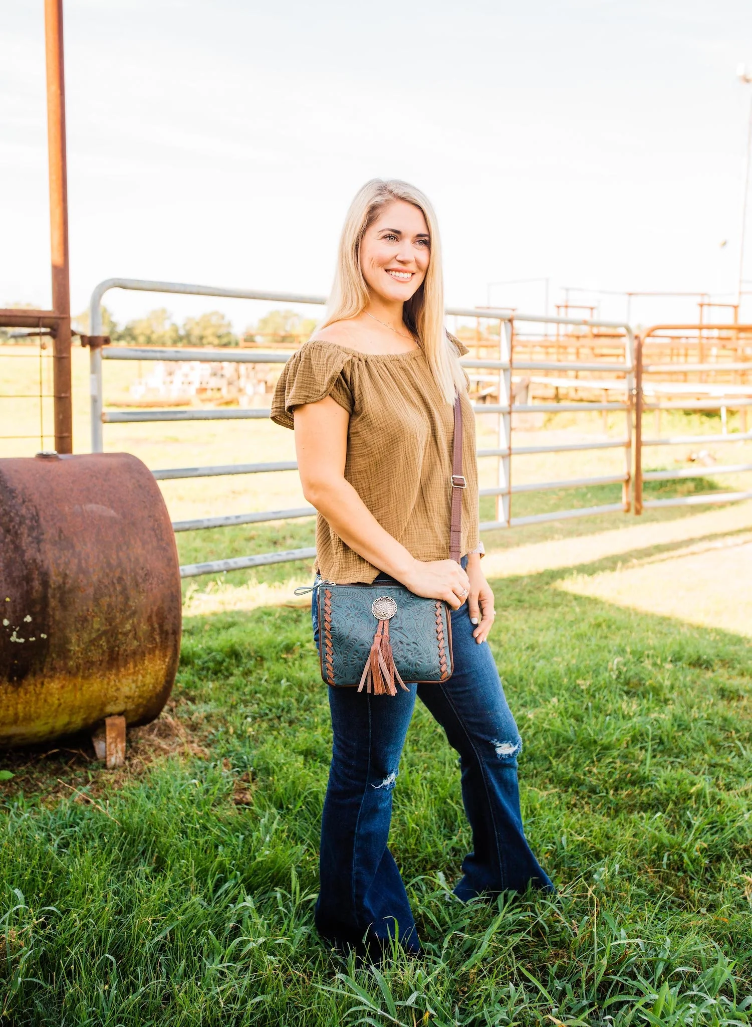 American West Lariats and Lace Multi-Compartment Crossbody - Image 7