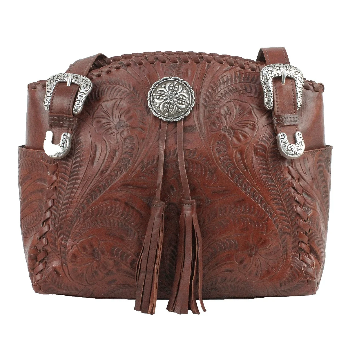 American West Lariats and Lace Multi-Compartment Tote with Conceal Carry Pocket on Back - Image 2
