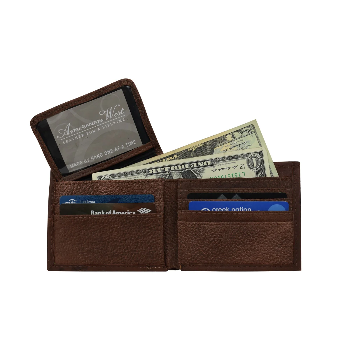 American West Mens Bi-Fold Wallet with Hair-On Hide - Image 3