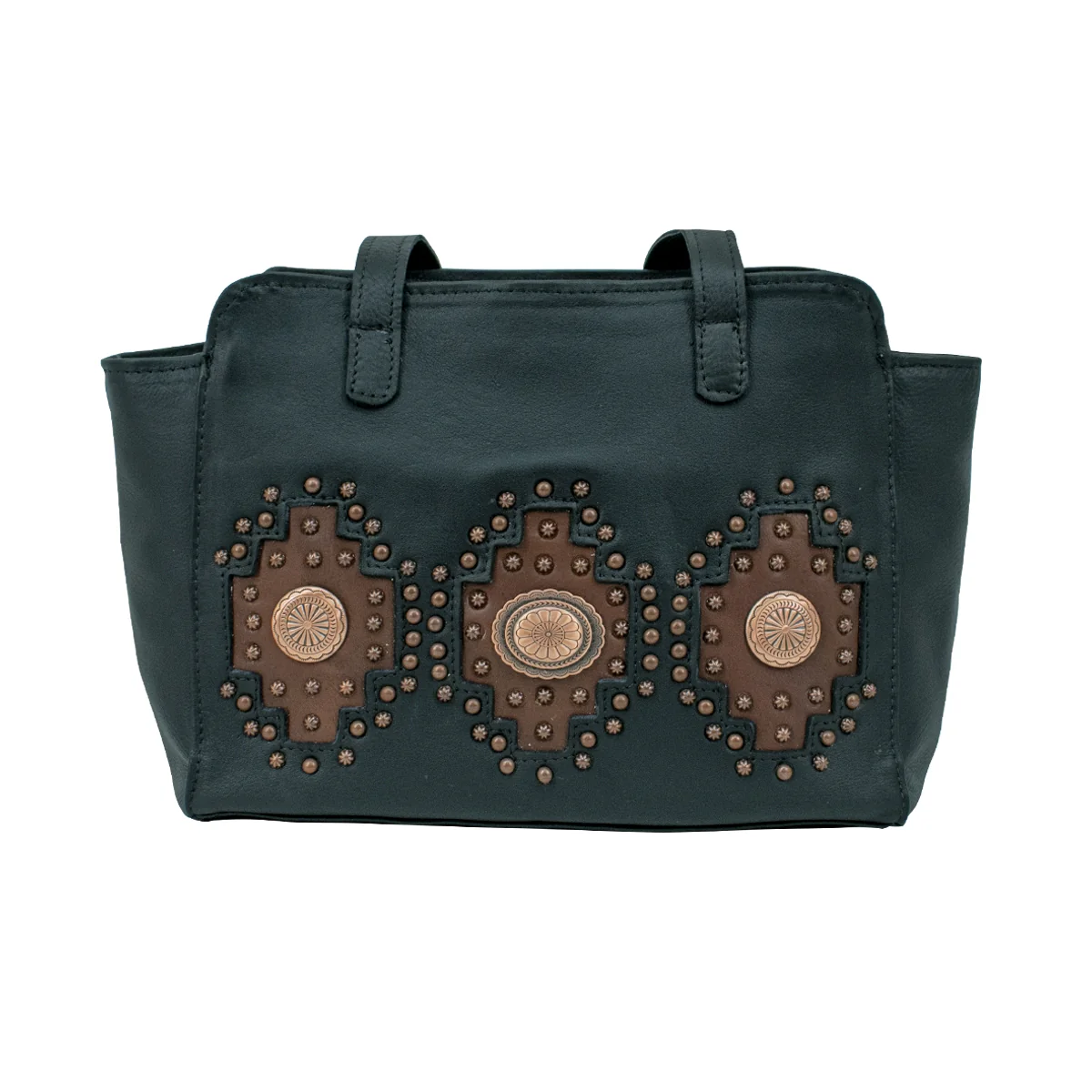 American West Midnight Copper Zip Top Tote with Conceal Carry Pocket on Back